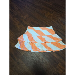 Old Navy girls skirt orange white size Large 10/12